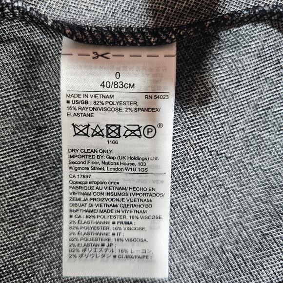 Banana Republic Fit and Flare Lace Trim Dress Gray Sleeveless Size 0 - Picture 5 of 6